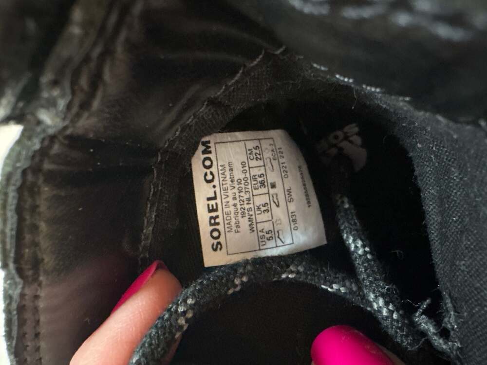 Sorel Lennox Waterproof Black Leather Lace-Up Combat Boots Women's Size 5.5 NWOT - Picture 5 of 6